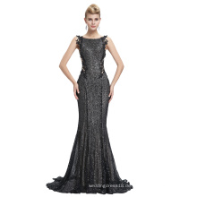 Starzz 2016 ärmelloses schwarzes glänzendes Sequins Backless Ballkleid formales Abendkleid ST000072-1